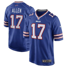 Load image into Gallery viewer, Josh Allen Buffalo Bills Draft First Round Pick Game Jersey – Royal 2018/2019