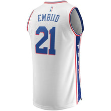 Load image into Gallery viewer, Joel Embiid Philadelphia 76ers Branded Youth Fast Break Player Jersey - Association Edition – White 2018/2019