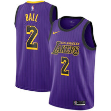 Load image into Gallery viewer, Lonzo Ball Los Angeles Lakers Youth Jersey – City Edition – Purple 2018/2019