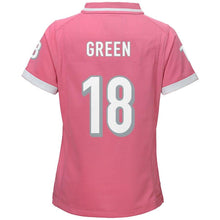 Load image into Gallery viewer, Girls Youth Cincinnati Bengals AJ Green Pink Bubble Gum Jersey