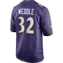 Load image into Gallery viewer, Eric Weddle Baltimore Ravens Game Jersey - Purple 2018/2019