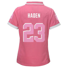 Load image into Gallery viewer, Girls Youth Cleveland Browns Joe Haden Pink Bubble Gum Jersey