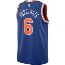 Load image into Gallery viewer, Kristaps Porzingis New York Knicks Blue Swingman Jersey 2018 - 2019