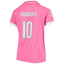 Load image into Gallery viewer, Girls Youth Mitchell Trubisky Pink Chicago Bears Fashion Bubble Gum Jersey