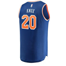 Load image into Gallery viewer, Kevin Knox New York Knicks Branded Youth Fast Break Jersey Blue - Icon Edition 2018/2019