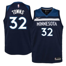 Load image into Gallery viewer, Karl-Anthony Towns Minnesota Timberwolves Youth Jersey Navy - Icon Edition 2018/2019