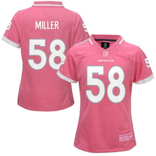 Load image into Gallery viewer, Girls Youth Denver Broncos Von Miller Pink Bubble Gum Jersey