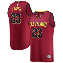 Load image into Gallery viewer, LeBron James Cleveland Cavaliers Branded Youth Fast Break Jersey Maroon - Icon Edition 2018/2019