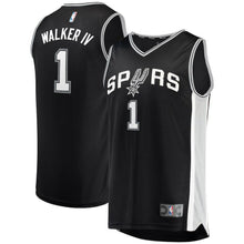 Load image into Gallery viewer, Lonnie Walker San Antonio Spurs Branded Fast Break Jersey - Icon Edition - Black