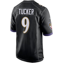 Load image into Gallery viewer, Justin Tucker Baltimore Ravens Game Jersey - Black 2018/2019