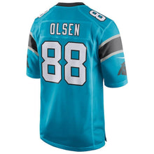 Load image into Gallery viewer, Greg Olsen Carolina Panthers Game Jersey - Blue 2018/2019