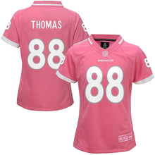 Load image into Gallery viewer, Girls Youth Denver Broncos Demaryius Thomas Pink Bubble Gum Jersey