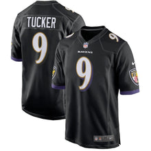 Load image into Gallery viewer, Justin Tucker Baltimore Ravens Game Jersey - Black 2018/2019