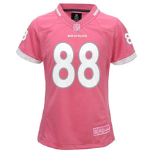 Load image into Gallery viewer, Girls Youth Denver Broncos Demaryius Thomas Pink Bubble Gum Jersey