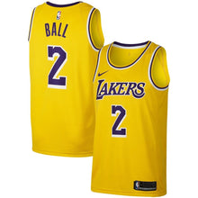 Load image into Gallery viewer, Lonzo Ball Los Angeles Lakers Gold Swingman Jersey 2018 - 2019