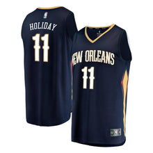 Load image into Gallery viewer, Jrue Holiday New Orleans Pelicans Navy Swingman Jersey 2018 - 2019