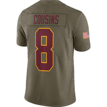 Load image into Gallery viewer, Kirk Cousins Washington Redskins Salute to Service Limited Jersey - Olive 2018/2019