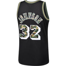 Load image into Gallery viewer, Magic Johnson Los Angeles Lakers Mitchell &amp; Ness Straight Fire Camo Swingman Jersey – Black