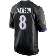 Load image into Gallery viewer, Lamar Jackson Baltimore Ravens Draft Pick Game Jersey – Black 2018/2019