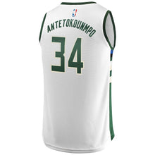 Load image into Gallery viewer, Giannis Antetokounmpo Milwaukee Bucks Branded Youth Fast Break Jersey White - Association Edition 2018/2019
