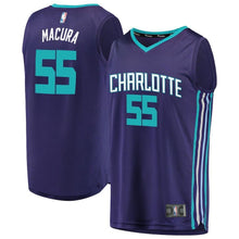 Load image into Gallery viewer, J.P. Macura Charlotte Hornets Branded Fast Break Player Jersey - Statement Edition - Purple