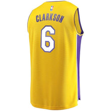 Load image into Gallery viewer, Jordan Clarkson Los Angeles Lakers Branded Youth Fast Break Jersey Gold - Icon Edition 2018/2019