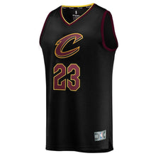 Load image into Gallery viewer, LeBron James Cleveland Cavaliers Branded Youth Fast Break Jersey Black - Statement Edition 2018/2019