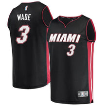 Load image into Gallery viewer, Dwyane Wade Miami Heat Branded Fast Break Jersey Black - Icon Edition