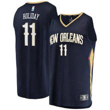 Load image into Gallery viewer, Jrue Holiday New Orleans Pelicans Branded Youth Fast Break Player Jersey - Icon Edition - Navy 2018/2019