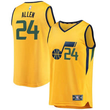 Load image into Gallery viewer, Grayson Allen Utah Jazz Branded Youth Fast Break Jersey - Statement Edition – Gold 2018/2019
