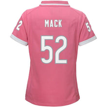 Load image into Gallery viewer, Girls Youth Chicago Bears Khalil Mack Pink Bubble Gum Game Jersey