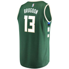 Load image into Gallery viewer, Malcolm Brogdon Milwaukee Bucks Branded Fast Break Road Player Jersey Green - Icon Edition
