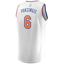 Load image into Gallery viewer, Kristaps Porzingis New York Knicks Branded Fast Break Jersey White - Association Edition