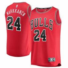 Load image into Gallery viewer, Lauri Markkanen Chicago Bulls Branded Youth Fast Break Jersey Red - Icon Edition 2018/2019