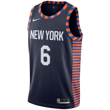 Load image into Gallery viewer, Kristaps Porzingis New York Knicks Youth Jersey – City Edition – Navy 2018/2019