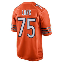 Load image into Gallery viewer, Kyle Long Chicago Bears Game Jersey – Orange 2018/2019