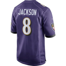 Load image into Gallery viewer, Lamar Jackson Baltimore Ravens Draft First Round Pick #2 Game Jersey – Purple 2018/2019