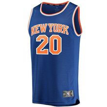 Load image into Gallery viewer, Kevin Knox New York Knicks Branded Youth Fast Break Jersey Blue - Icon Edition 2018/2019