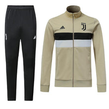 Load image into Gallery viewer, Juventus Beige 3-Stripe Tracksuit Training Jackets and Pants 2018-2019