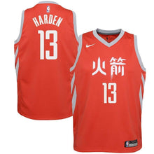 Load image into Gallery viewer, James Harden Houston Rockets Youth Jersey Red - City Edition 2018/2019