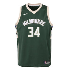 Load image into Gallery viewer, Giannis Antetokounmpo Milwaukee Bucks Youth Jersey Green - Icon Edition 2018/2019
