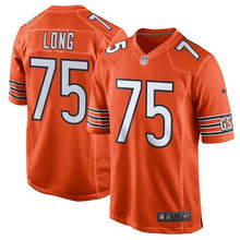 Load image into Gallery viewer, Kyle Long Chicago Bears Game Jersey – Orange 2018/2019