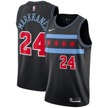 Load image into Gallery viewer, Lauri Markkanen Chicago Bulls Youth Jersey – City Edition – Black 2018/2019