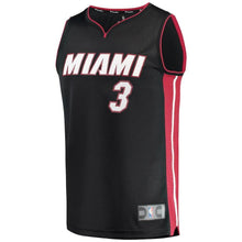 Load image into Gallery viewer, Dwyane Wade Miami Heat Branded Fast Break Jersey Black - Icon Edition