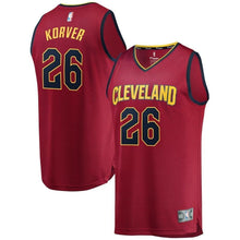 Load image into Gallery viewer, Kyle Korver Cleveland Cavaliers Branded Youth Fast Break Road Jersey Wine - Icon Edition 2018/2019