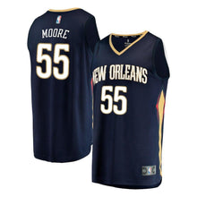 Load image into Gallery viewer, E'Twaun Moore New Orleans Pelicans Branded Fast Break Player Jersey - Icon Edition – Navy