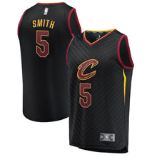Load image into Gallery viewer, JR Smith Cleveland Cavaliers Branded Fast Break Jersey Black - Statement Edition