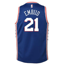 Load image into Gallery viewer, Joel Embiid Philadelphia 76ers Youth Jersey Blue - Icon Edition 2018/2019