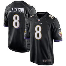 Load image into Gallery viewer, Lamar Jackson Baltimore Ravens Draft Pick Game Jersey – Black 2018/2019