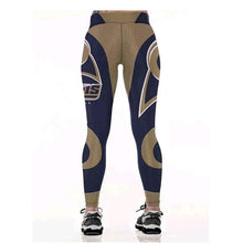 Load image into Gallery viewer, LOS ANGELES RAMS SUPER BOWL SLIM FITNESS 3D PRINTING LEGGINGS
